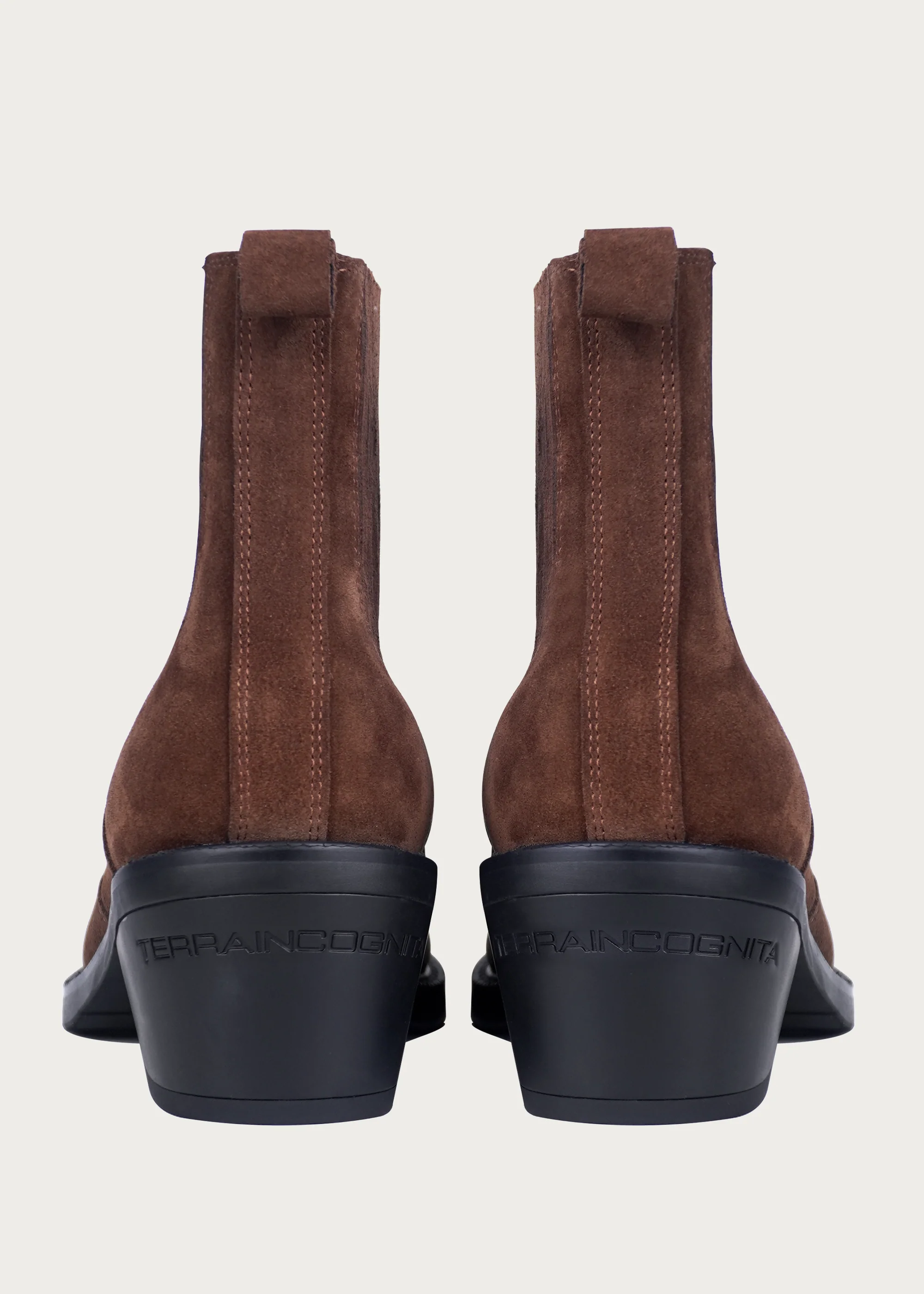 Chelsea boots Pointed toe Velvet earth brown - Image 7