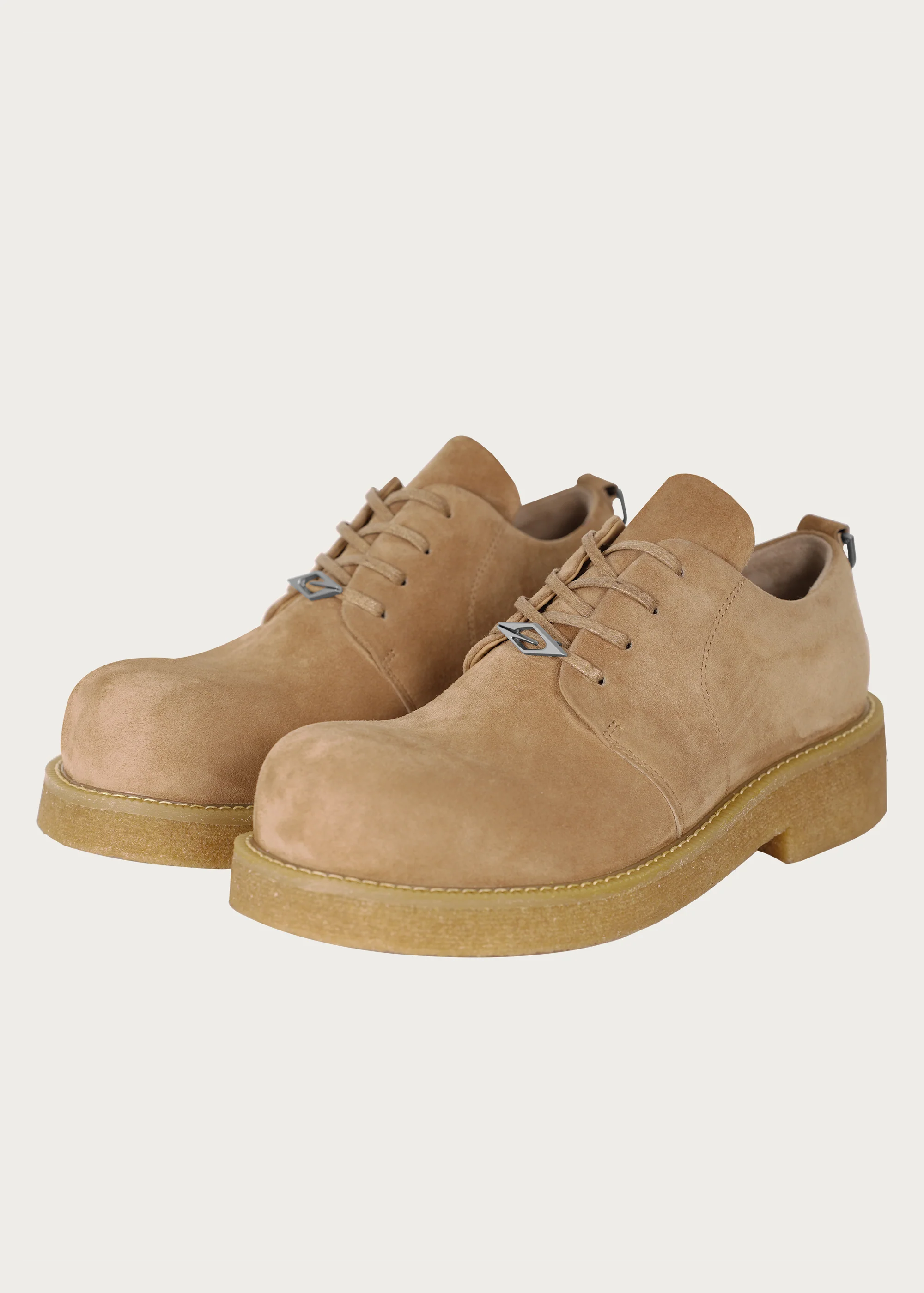 Derby shoes Sheepskin Khaki - Image 3