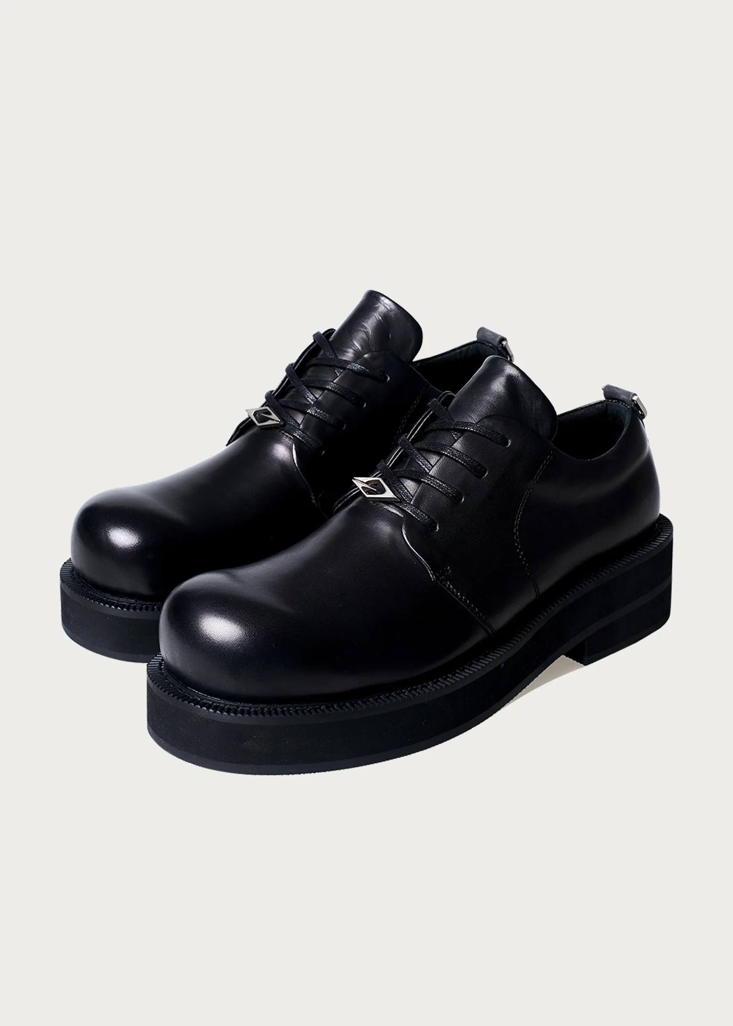 Derby shoes thick-soled Black - Image 5