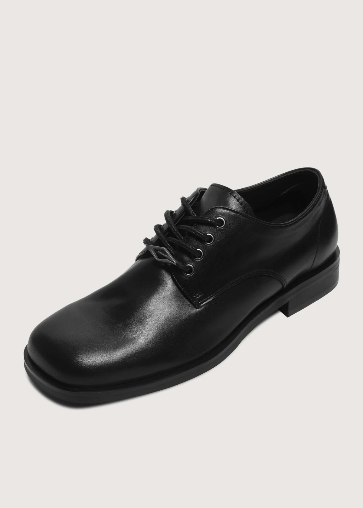 【Pre-sale 15 days】Leather Derby shoes Black - Image 7