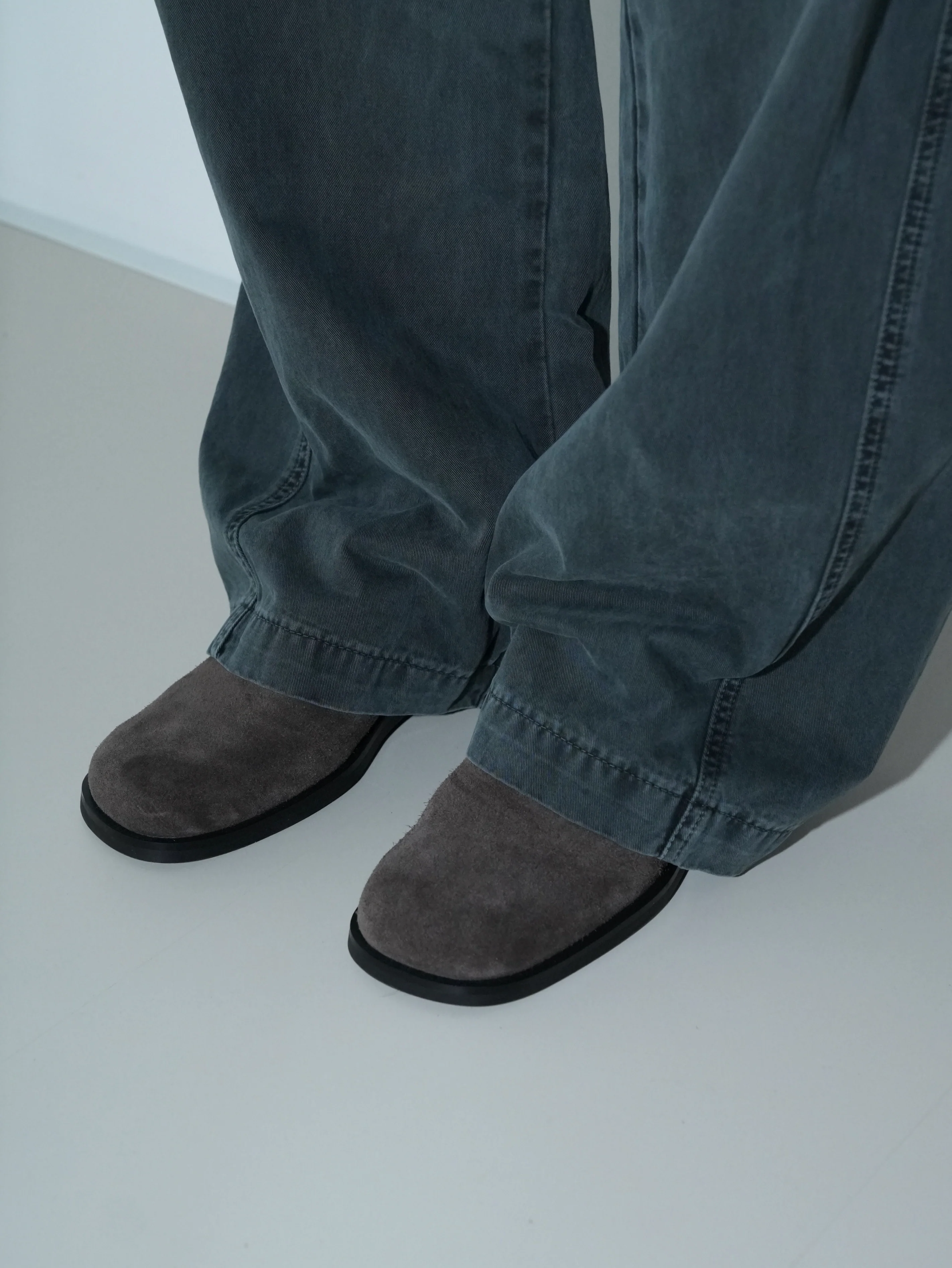 Leather Derby shoes Brownish gray - Image 12