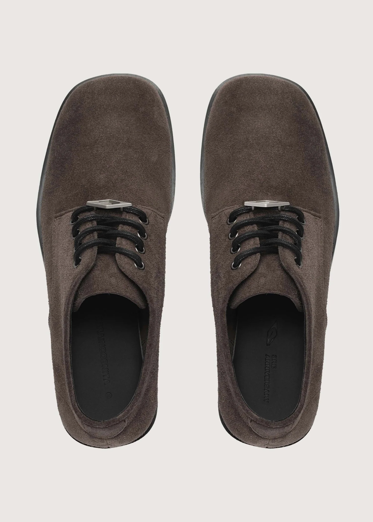 Leather Derby shoes Brownish gray - Image 8