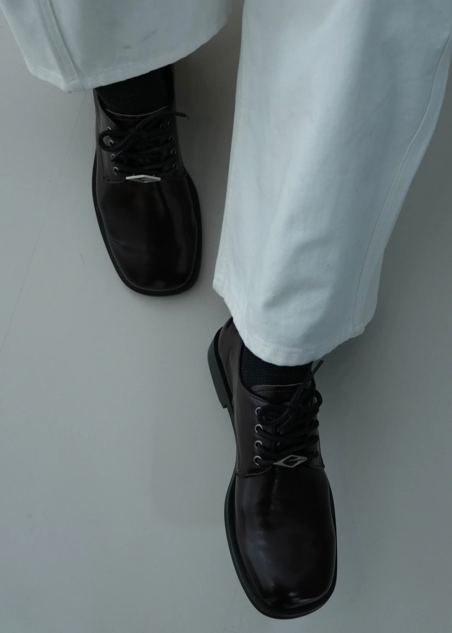 Leather Derby shoes Chocolate brown - Image 10