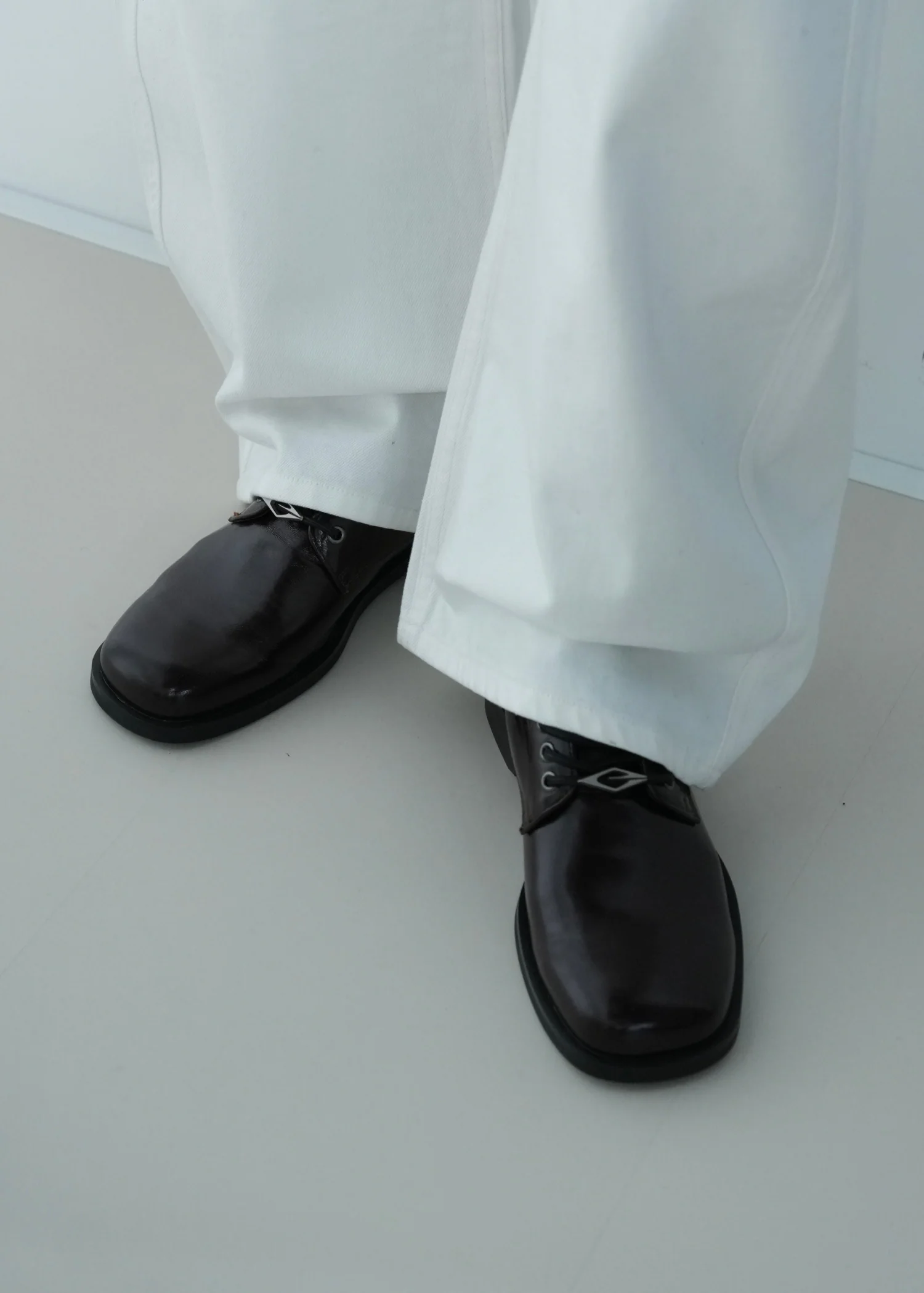 Leather Derby shoes Chocolate brown - Image 12