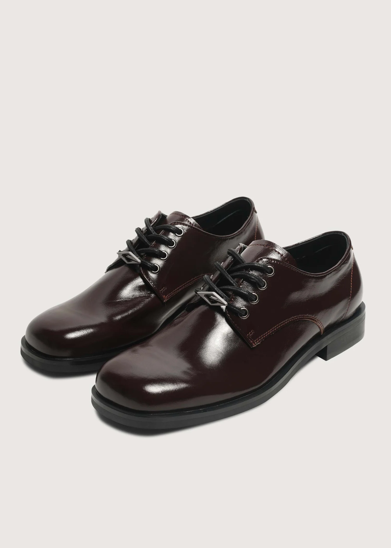 Leather Derby shoes Chocolate brown - Image 4