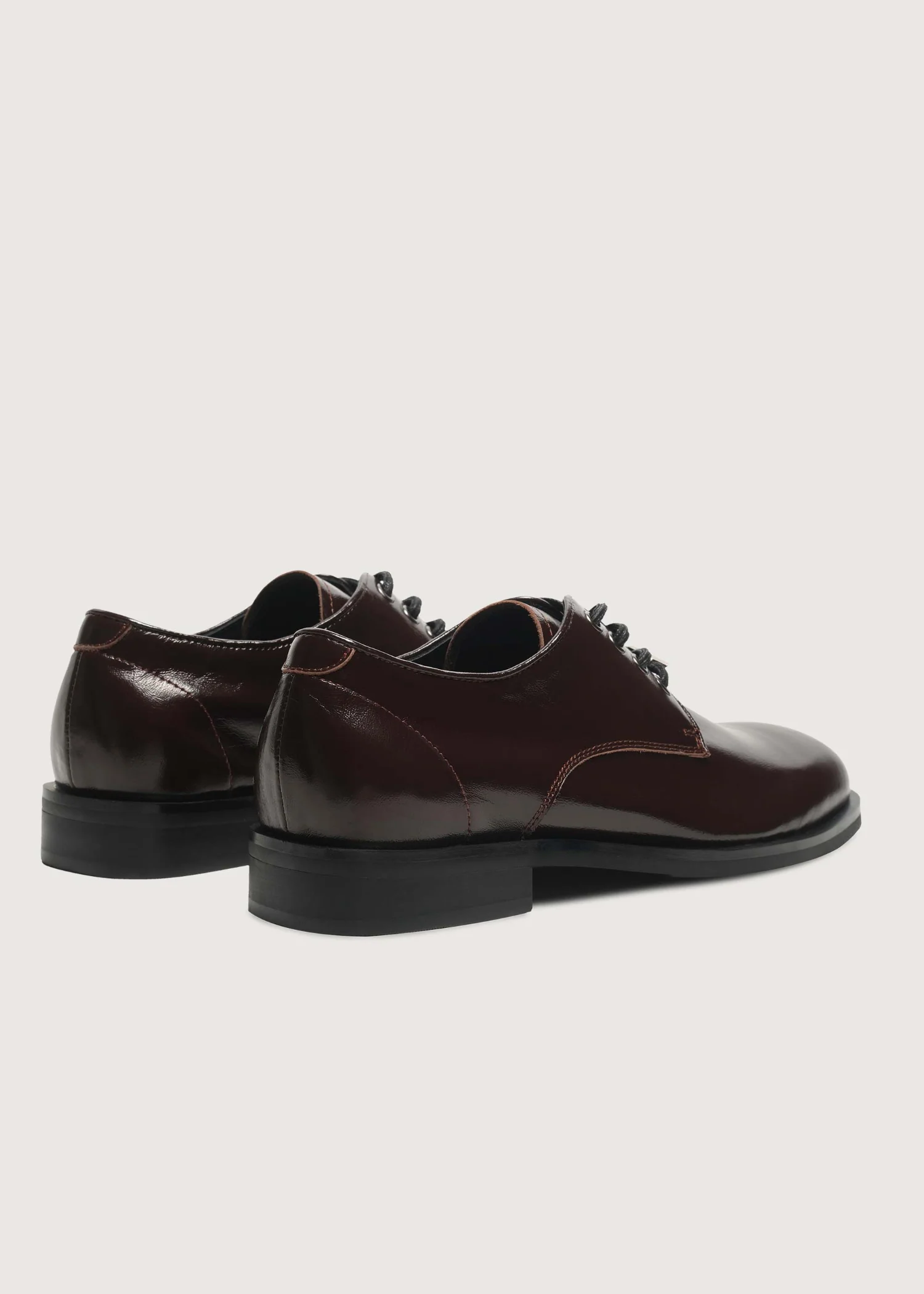 Leather Derby shoes Chocolate brown - Image 6