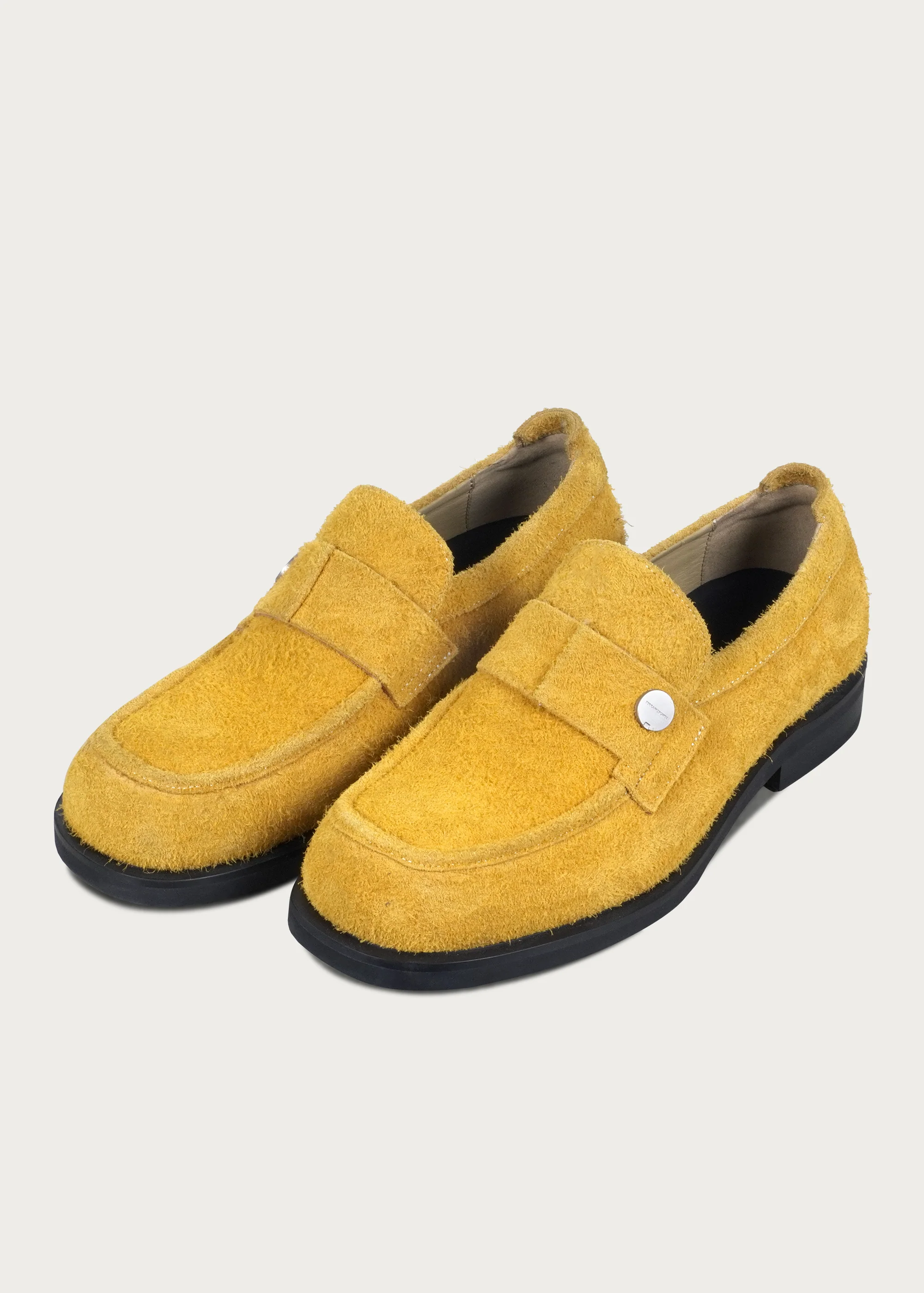 Loafers Button Leather Yellow - Image 5