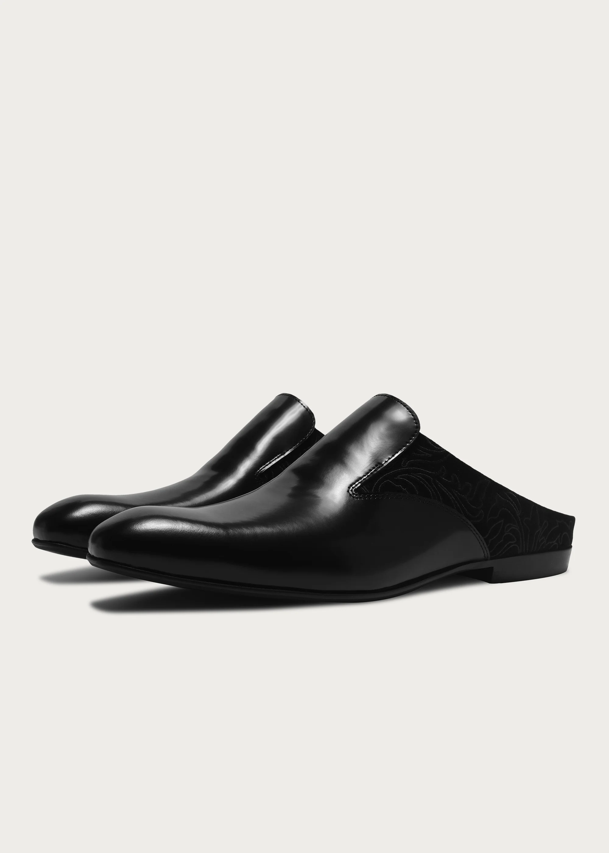 Mules Flower-patterned pointed Black - Image 5