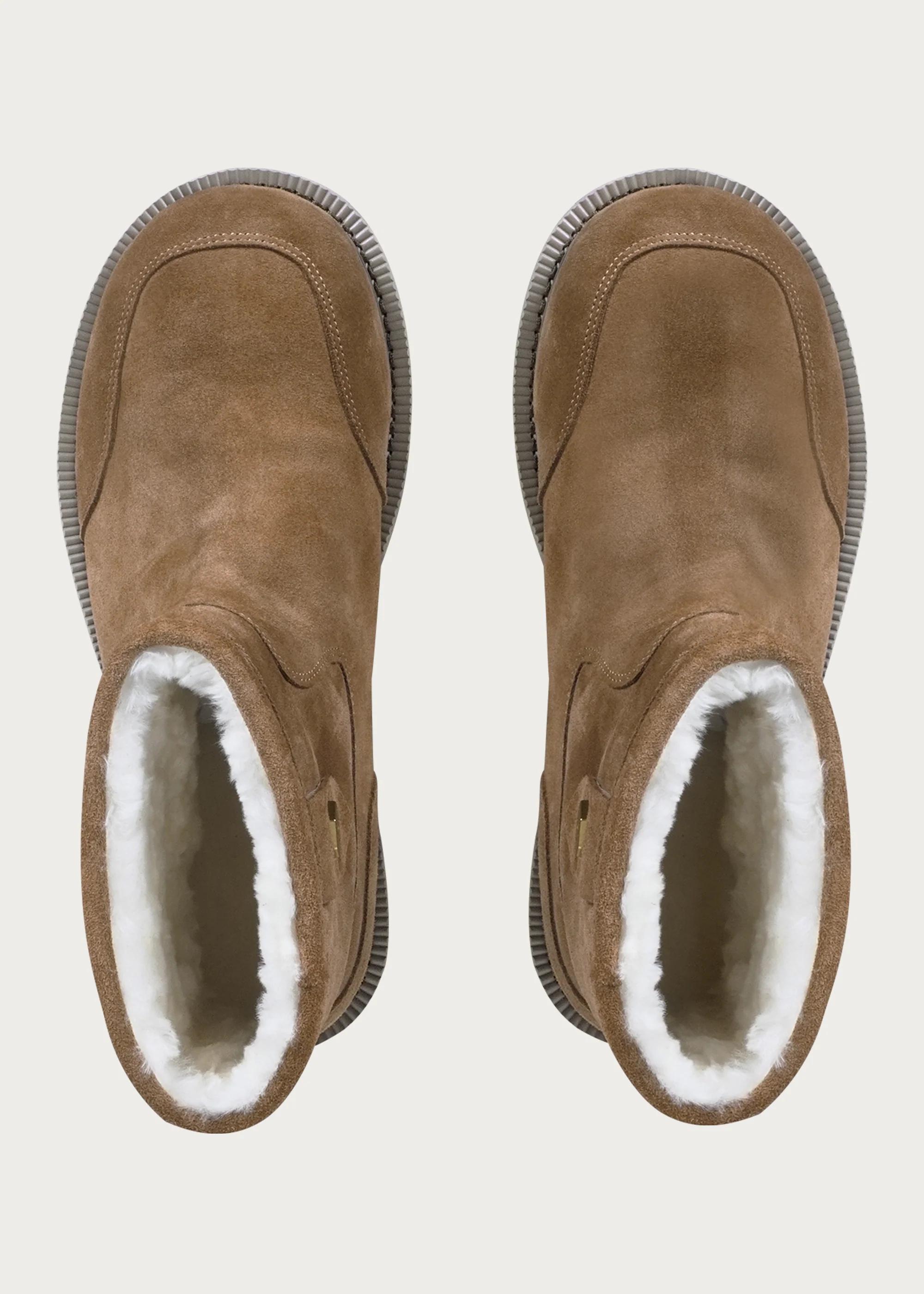 Snow boots Fleece Mid-top Light coffee-brown - Image 4