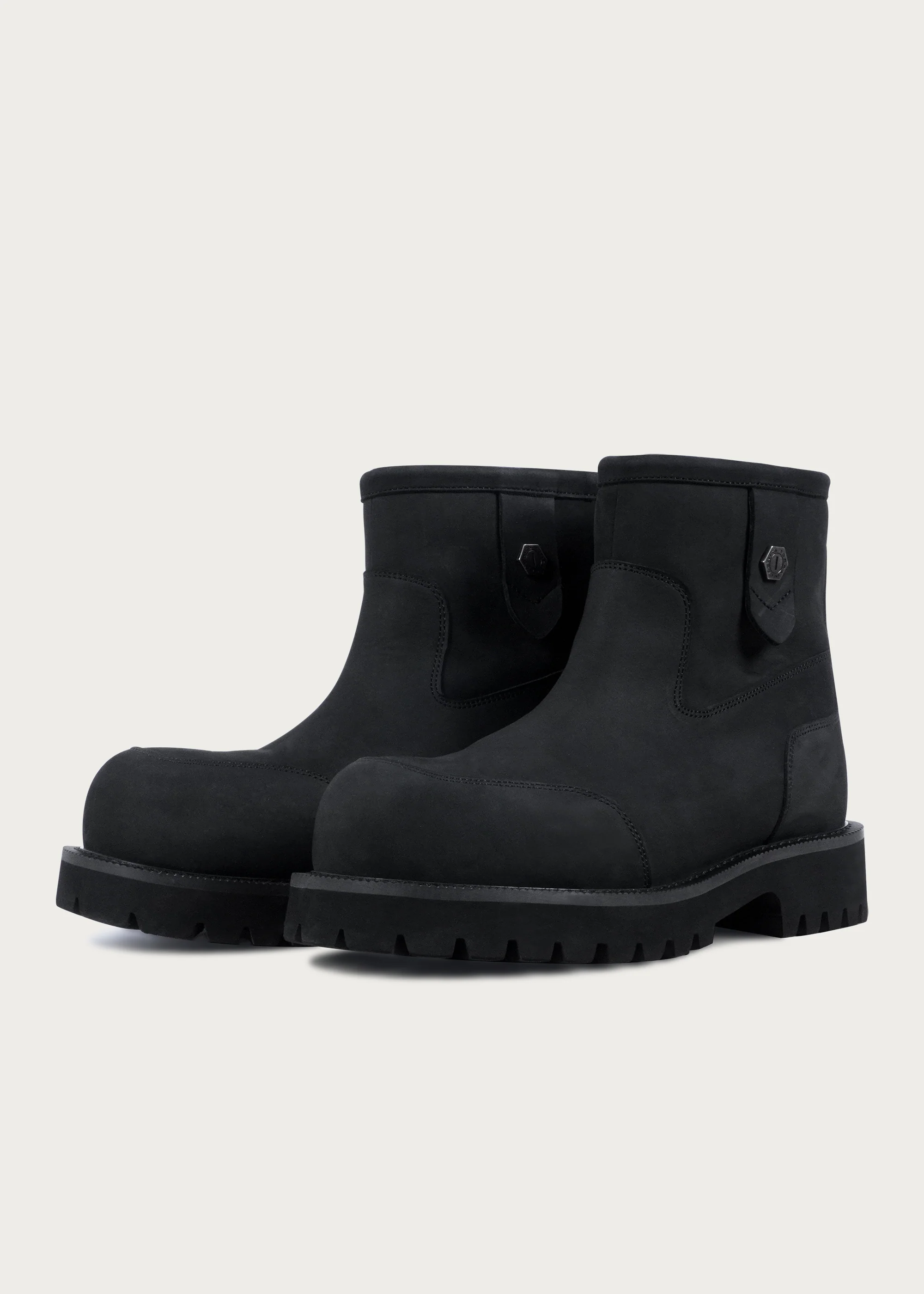 Snow boots Fleece Mid-top Matte black - Image 6