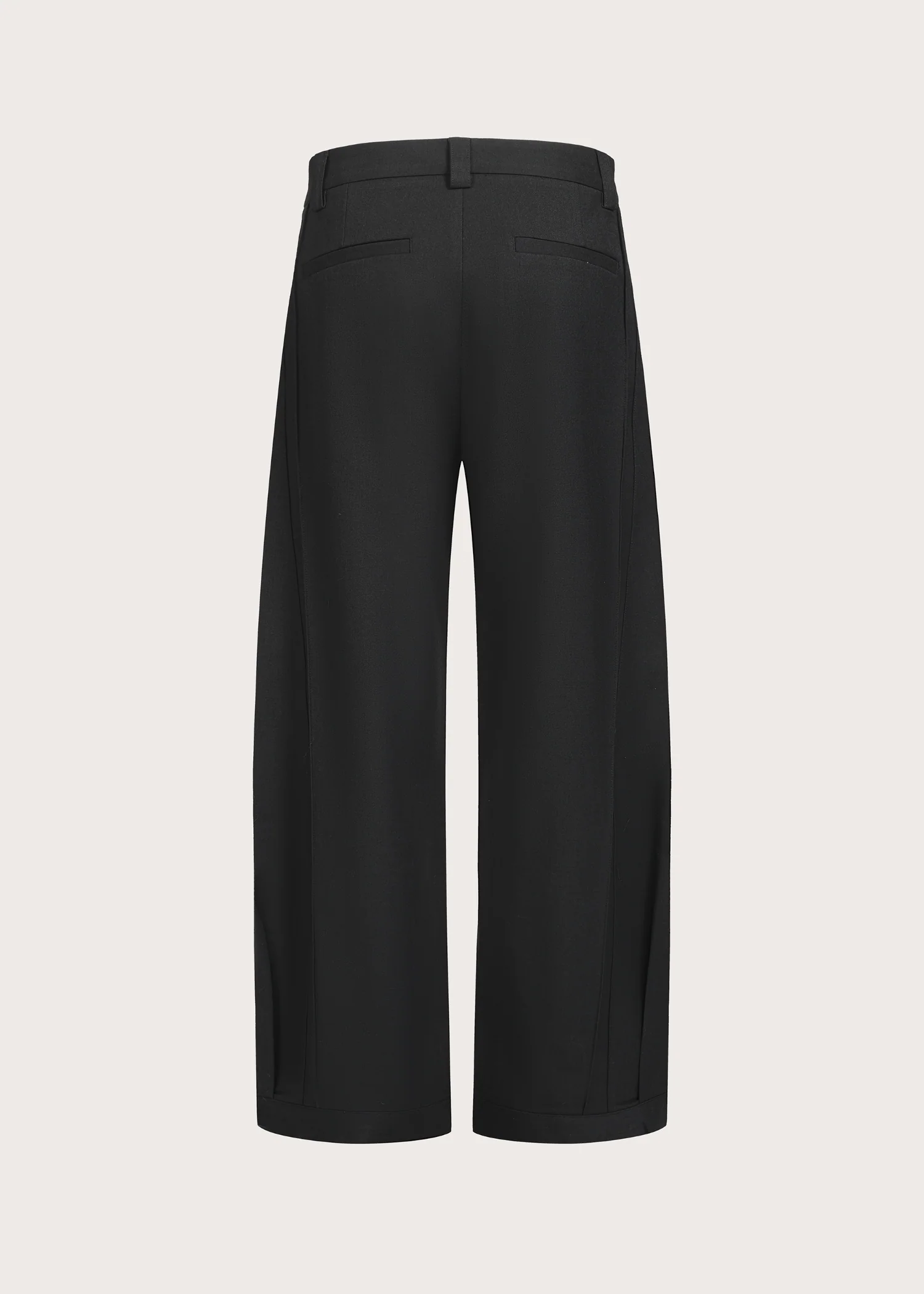 Three-dimensional quilted pleated design silhouette trousers Carbon gray - Image 4