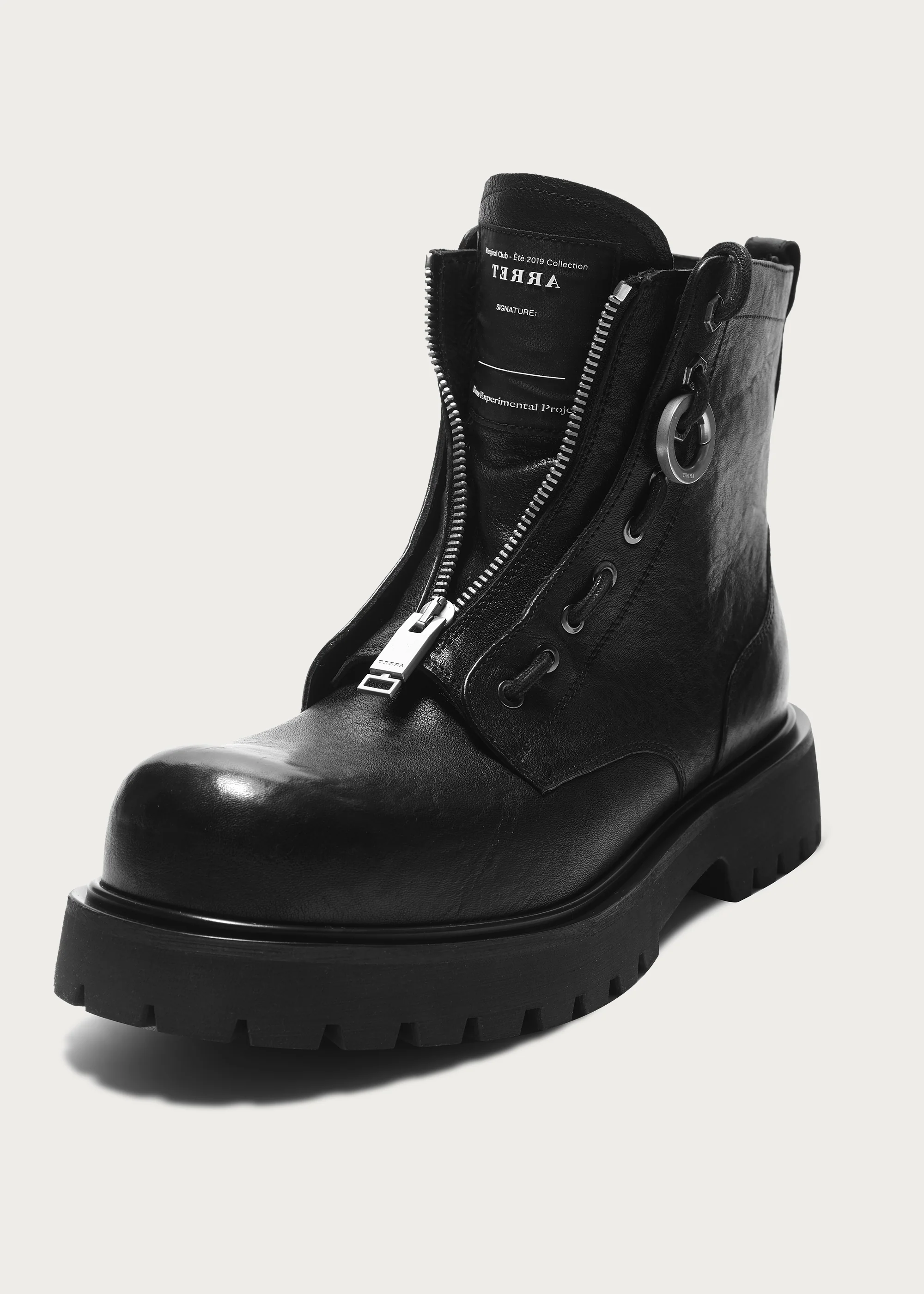 Workwear horsehide Zipper boots Black - Image 3